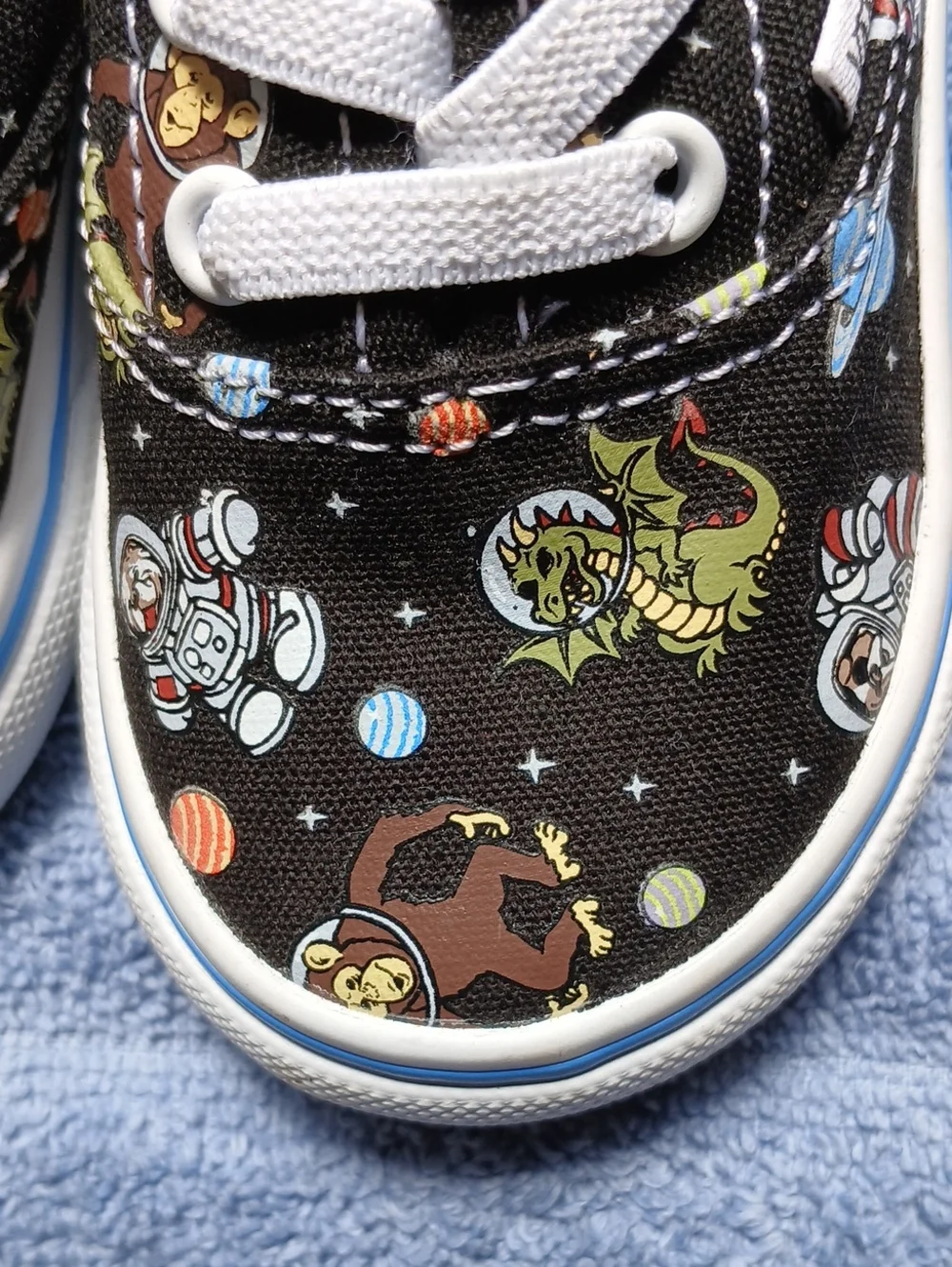 Vans in Black Space Themed Print Toddler Size 6